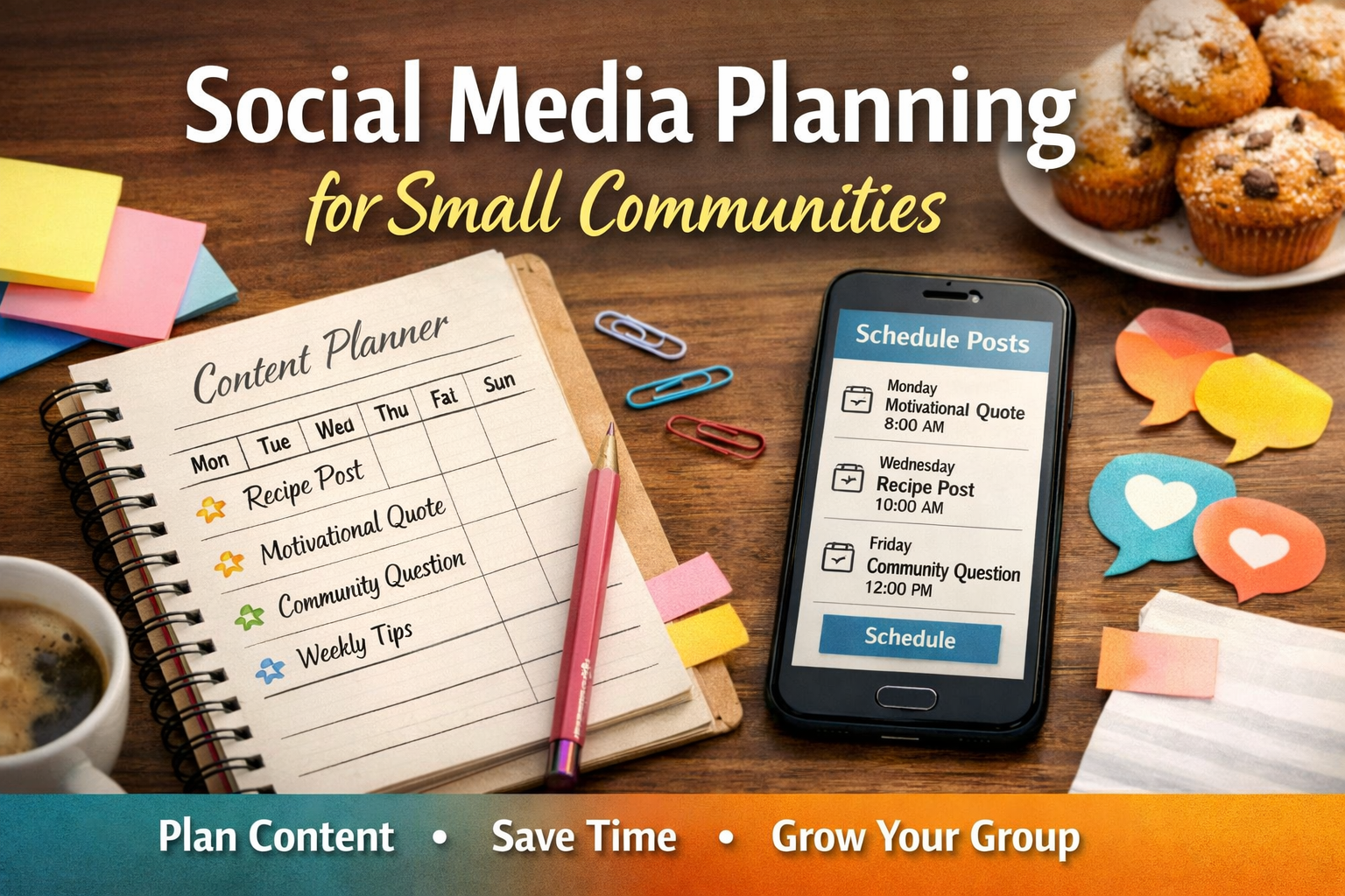 social media content planner and weekly content plan example